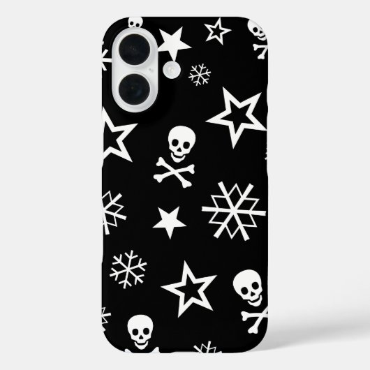 Schedels en Sneeuwvlokken Case-Mate iPhone Case (Achterkant)