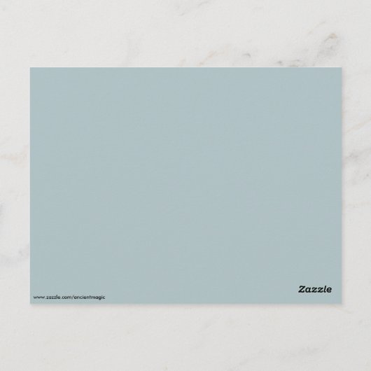 Schedels en spinnen briefkaart (Achterkant)