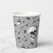 Schedels en spinnen Halloween Papieren Bekers (Achterkant)