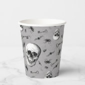 Schedels en spinnen Halloween Papieren Bekers (Voorkant)