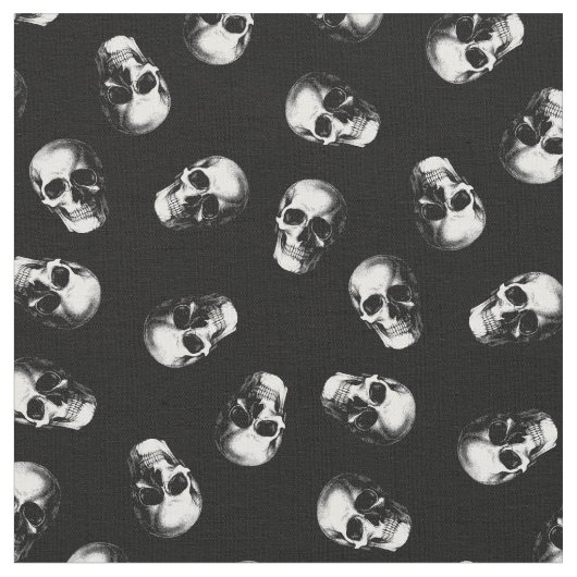 Schedels Gotische Halloween Stof (Close Up)