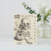 schedels Happy Halloween Feestdagenkaart (Staand voorkant)