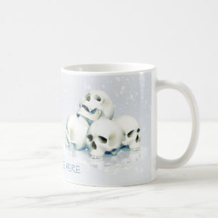 Schedels in de sneeuw koffiemok