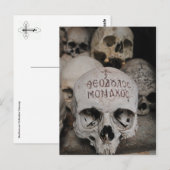 Schedels in een orthodox ossuarium briefkaart (Voorkant / Achterkant)