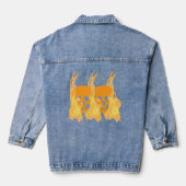 Schedels in Vuur Vrouwen Denim Jacket (Achterkant)