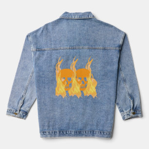 Schedels in Vuur Vrouwen Denim Jacket