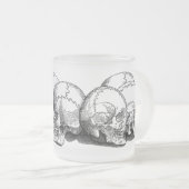  schedels matglas koffiemok (Voorkant rechts)