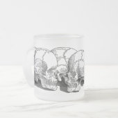  schedels matglas koffiemok (Voorkant links)