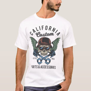 Schedels met helmen Vleugels (kleur) T-shirt