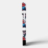 Schedels met rode en witte bloemen Case-Mate iPhone case (Achterkant / Links)