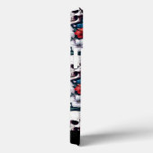 Schedels met rode en witte bloemen Case-Mate iPhone case (Achterkant / Rechts)