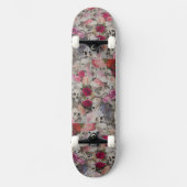 Schedels met Rozen Skateboard (Voorkant)