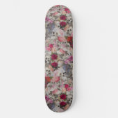 Schedels met Rozen Skateboard (Voorkant)