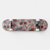Schedels met Rozen Skateboard (Horizontaal)