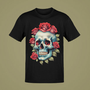 Schedels met Slangen of Rozen Kleur Art Collectie T-shirt
