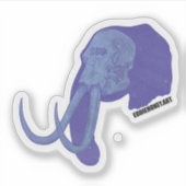 Schedels - Olifant Sticker (Voorkant)
