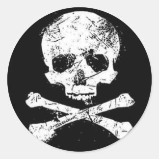 schedels ronde sticker