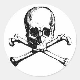 schedels ronde sticker