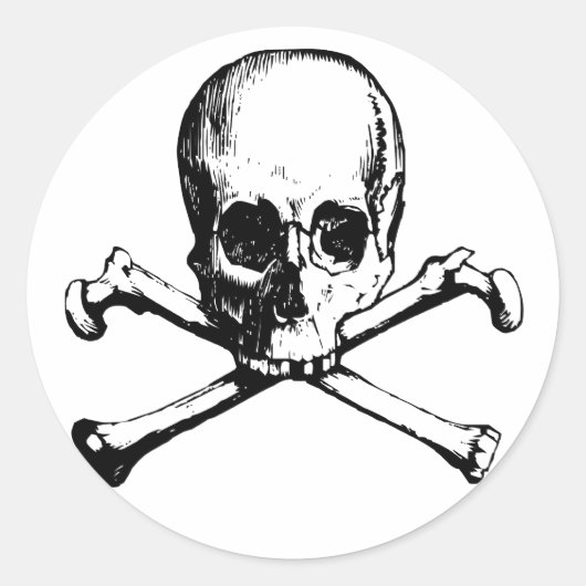 schedels ronde sticker (Voorkant)