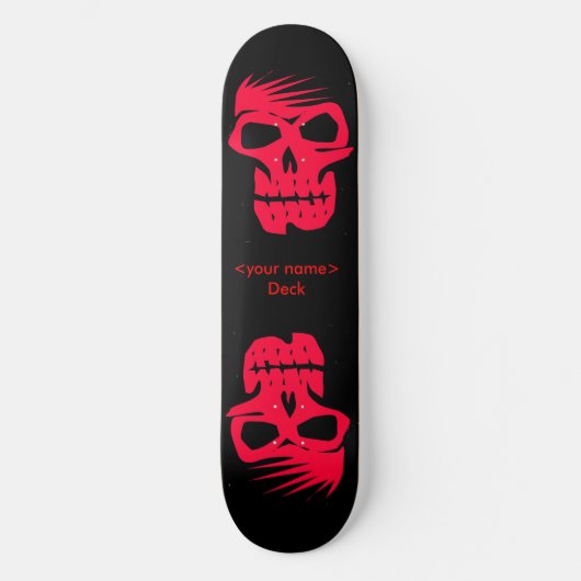 schedels skateboard (Voorkant)