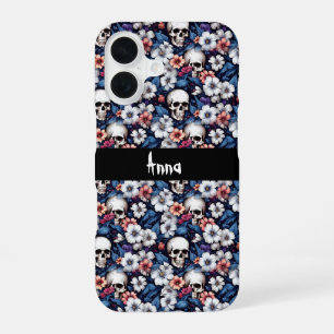 Schedels Tussen de Bloemen iPhone 16 Hoesje