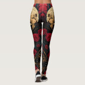 Schedels tussen de Rozen Leggings - Cool (Achterkant)