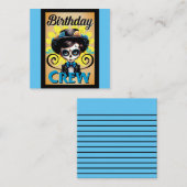 Schedelsuiker Verjaardags Jongen Notitiekaartje (Voorkant / Achterkant)