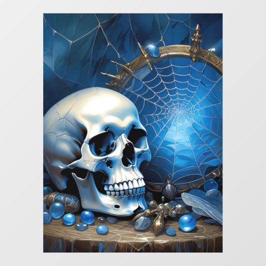 Schedelvenster vastklampen raamsticker (Vel)