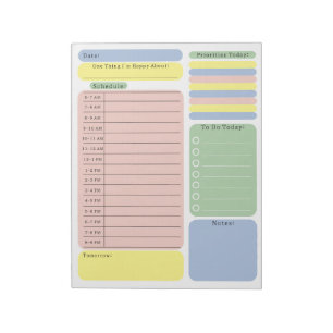 Schedule To Do Planner Checklist Organising Notes Notitieblok