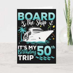 Scheep aan boord 50ste verjaardag Cruise verjaarda Kaart