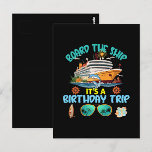 Scheep Aan Boord Het Is Een Verjaardagsreis Briefkaart