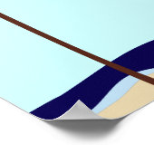 Scheepenbanner voor Ahoy Nautical Baby shower Poster (Hoek)