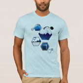 Scheepenmarine met scherpende tellerelementen t-shirt (Voorkant)