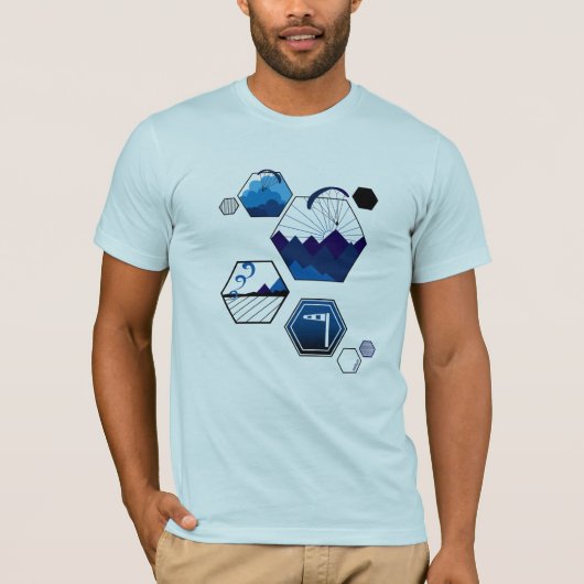 Scheepenmarine met scherpende tellerelementen t-shirt (Voorkant)