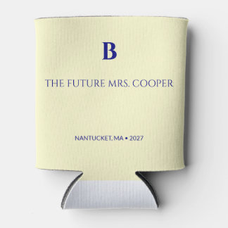Scheeps-thematische bruiloft met Navy Monogram Blikjeskoeler