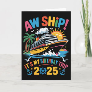 Scheeps Verjaardags Cruise Feest Vakantie Pret Mij Kaart