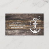 Scheepsanker | Bass Fish | Hout Visitekaartje (Achterkant)
