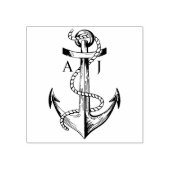  scheepsanker en hellingszwart monogram 	rubberstempel (Afrduk)