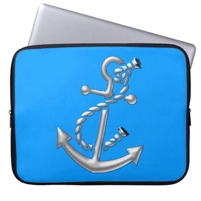 Scheepsanker Nautical Marine-Thmed Gift Laptop Sleeve (Voorkant)