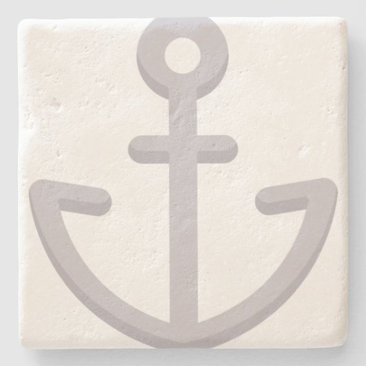 Scheepsanker Stenen Onderzetter (Voorkant)