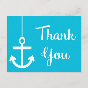 Scheepsanker Turquoise Bedankt Nautilus Zeiler Briefkaart