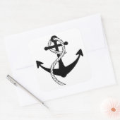 Scheepsanker Vierkante Sticker (Envelop)