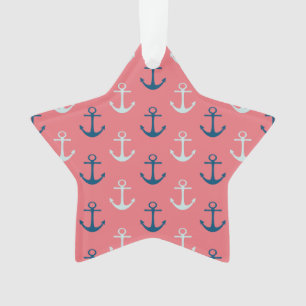 Scheepsankers op Roos Ornament