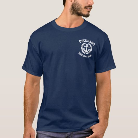 Scheepsbemanning met aangepaste naam t-shirt (Voorkant)