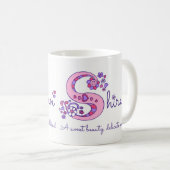 Scheepsbenaming die decoratieve S-monogram-mok bet Koffiemok (Voorkant rechts)
