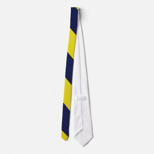 Scheepsblauw en maïsscheuren met diagonaal-stripe  stropdas (Achterkant)
