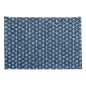 Scheepsblauw Geometrische schildpad Kussensloop (Achterkant-Rechts)