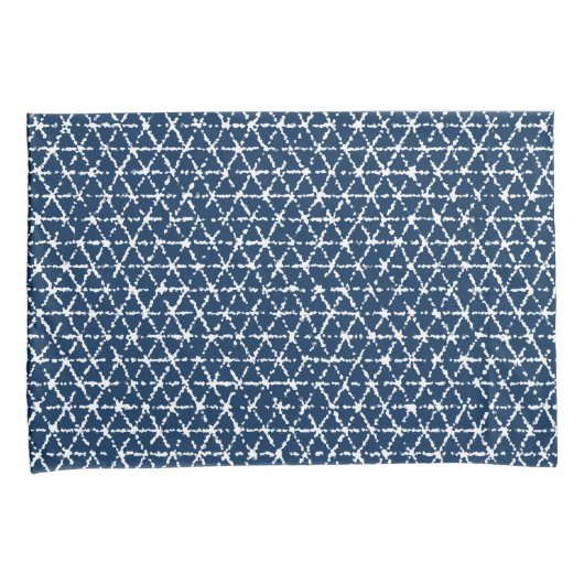 Scheepsblauw Geometrische schildpad Kussensloop (Voorkant-Rechts)