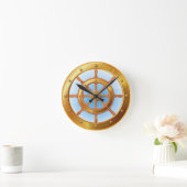 Scheepsboot jacht helm wandklok ronde klok (Huis)