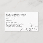 Scheepsboot Nautical Zee Ocean Contactkaartje (Achterkant)